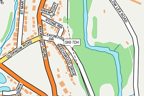 SK6 7DH map - OS OpenMap – Local (Ordnance Survey)