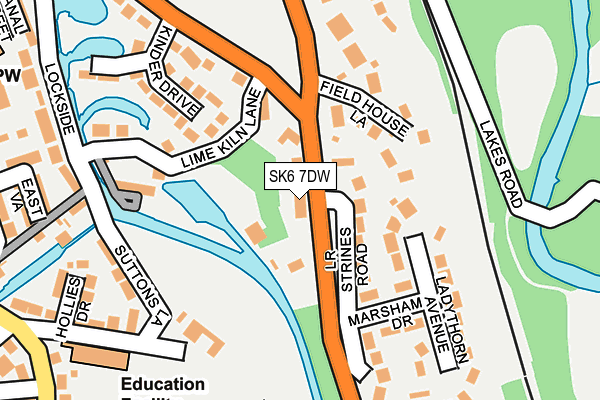 SK6 7DW map - OS OpenMap – Local (Ordnance Survey)