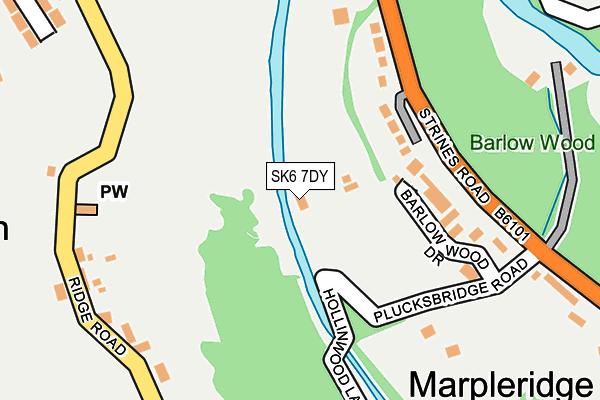 SK6 7DY map - OS OpenMap – Local (Ordnance Survey)