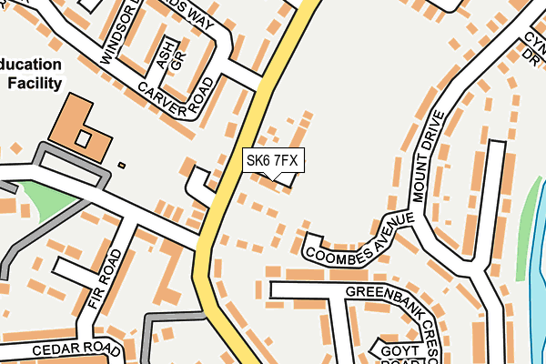 SK6 7FX map - OS OpenMap – Local (Ordnance Survey)