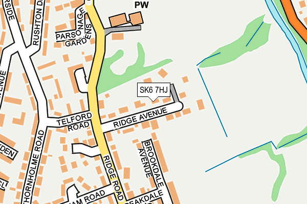SK6 7HJ map - OS OpenMap – Local (Ordnance Survey)