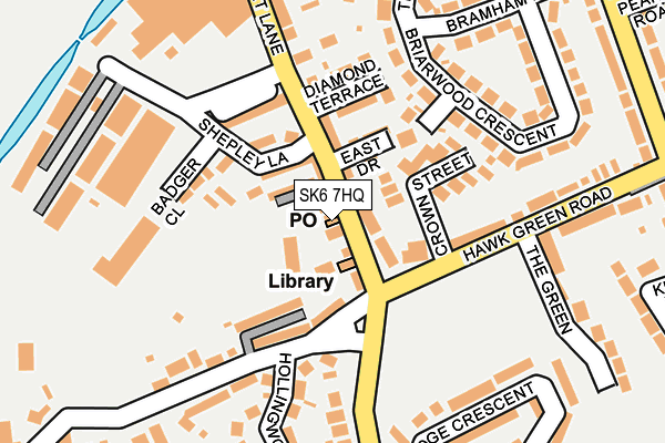 SK6 7HQ map - OS OpenMap – Local (Ordnance Survey)