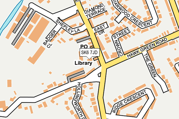 SK6 7JD map - OS OpenMap – Local (Ordnance Survey)