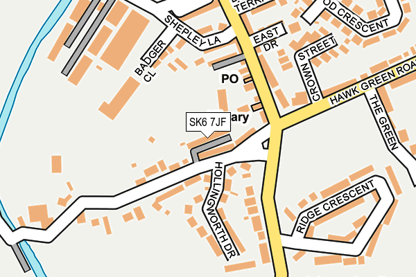 SK6 7JF map - OS OpenMap – Local (Ordnance Survey)