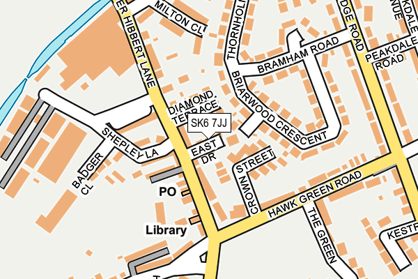SK6 7JJ map - OS OpenMap – Local (Ordnance Survey)