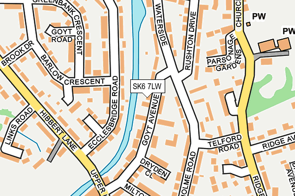 SK6 7LW map - OS OpenMap – Local (Ordnance Survey)