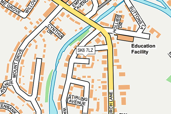 SK6 7LZ map - OS OpenMap – Local (Ordnance Survey)