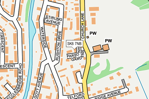 SK6 7NB map - OS OpenMap – Local (Ordnance Survey)