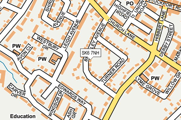 SK6 7NH map - OS OpenMap – Local (Ordnance Survey)