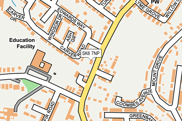 SK6 7NP map - OS OpenMap – Local (Ordnance Survey)