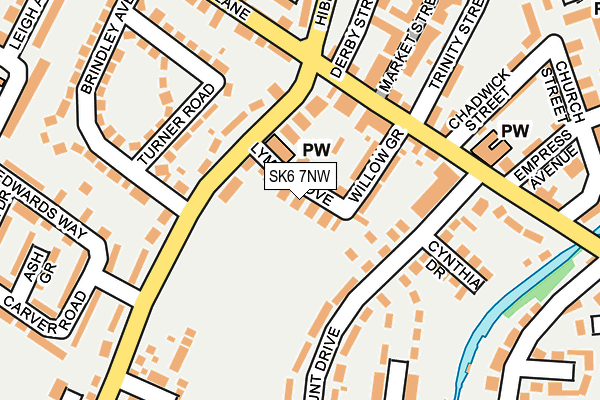 SK6 7NW map - OS OpenMap – Local (Ordnance Survey)