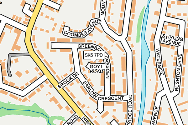 SK6 7PD map - OS OpenMap – Local (Ordnance Survey)