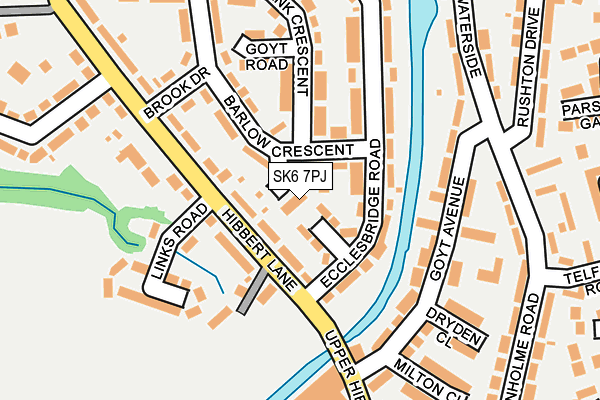 SK6 7PJ map - OS OpenMap – Local (Ordnance Survey)