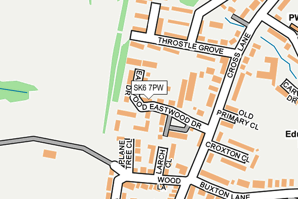 SK6 7PW map - OS OpenMap – Local (Ordnance Survey)