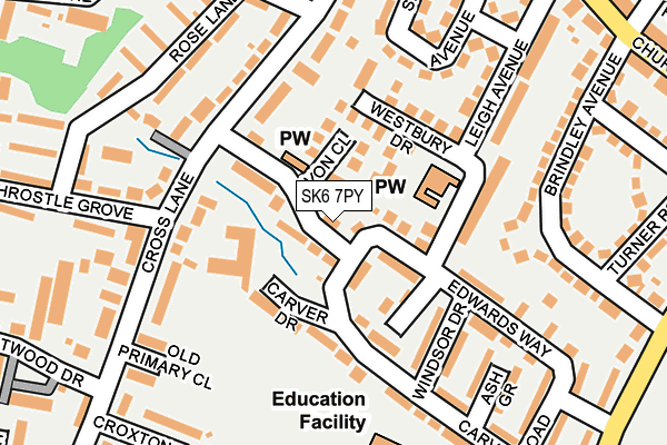 SK6 7PY map - OS OpenMap – Local (Ordnance Survey)