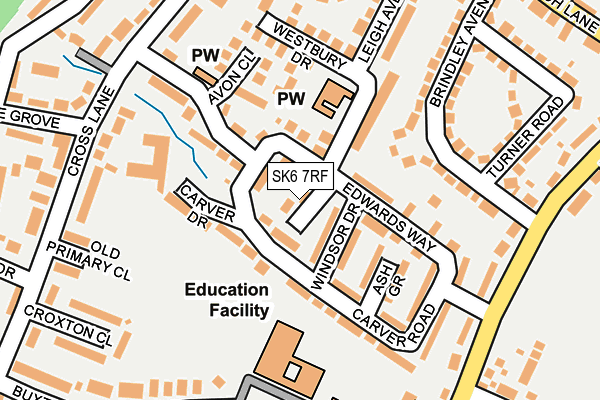 SK6 7RF map - OS OpenMap – Local (Ordnance Survey)