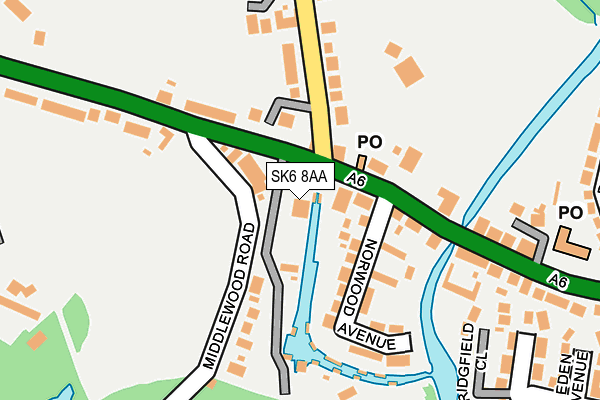 SK6 8AA map - OS OpenMap – Local (Ordnance Survey)