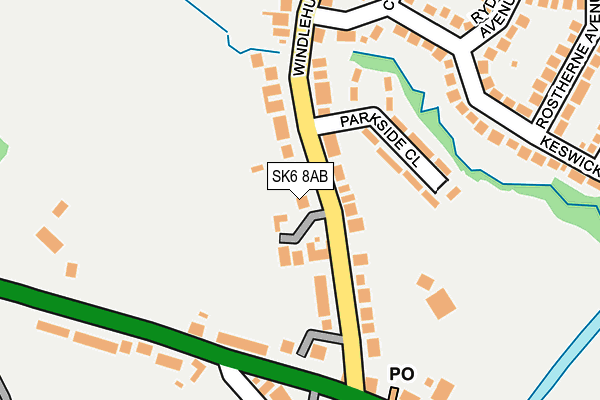 SK6 8AB map - OS OpenMap – Local (Ordnance Survey)