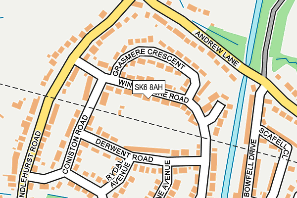 SK6 8AH map - OS OpenMap – Local (Ordnance Survey)