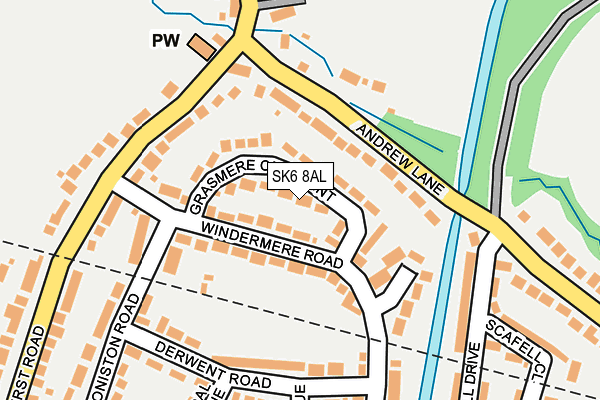 SK6 8AL map - OS OpenMap – Local (Ordnance Survey)