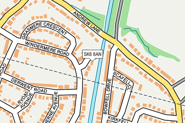SK6 8AN map - OS OpenMap – Local (Ordnance Survey)
