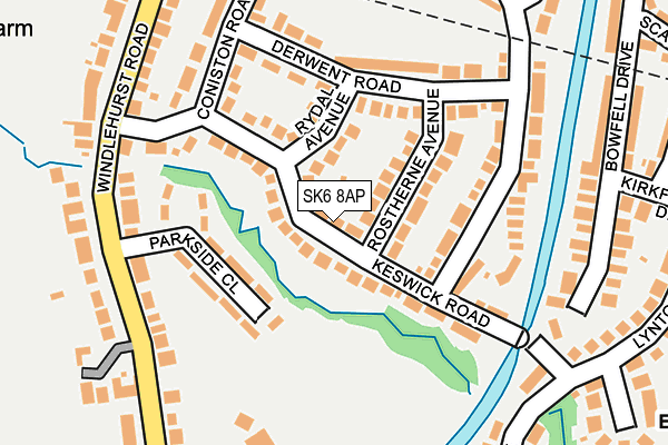 SK6 8AP map - OS OpenMap – Local (Ordnance Survey)