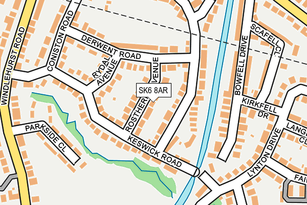SK6 8AR map - OS OpenMap – Local (Ordnance Survey)