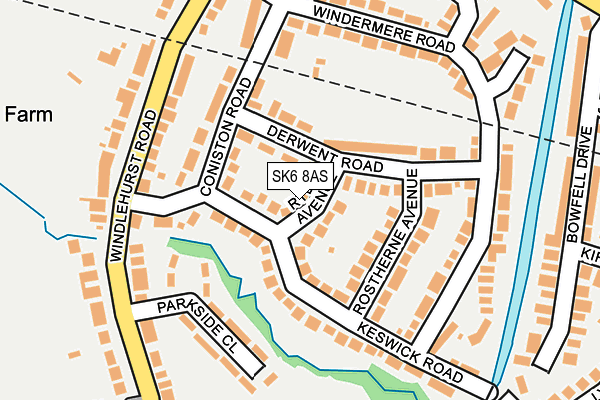 SK6 8AS map - OS OpenMap – Local (Ordnance Survey)