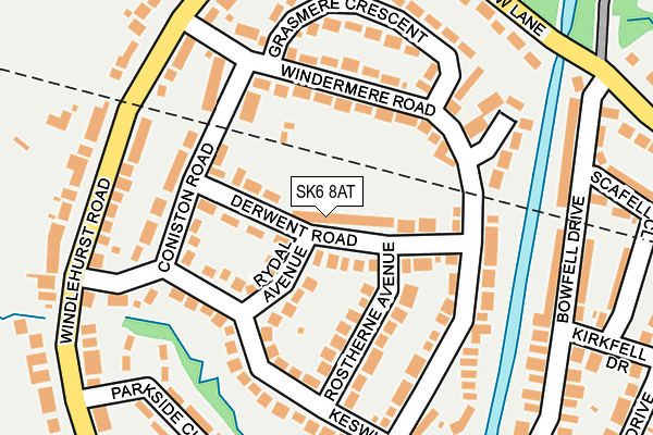 SK6 8AT map - OS OpenMap – Local (Ordnance Survey)