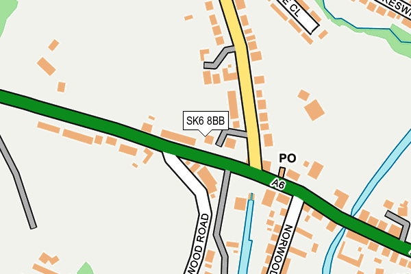 SK6 8BB map - OS OpenMap – Local (Ordnance Survey)