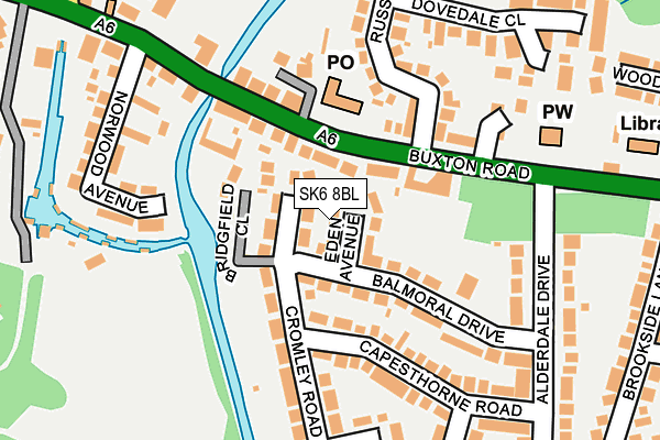 SK6 8BL map - OS OpenMap – Local (Ordnance Survey)