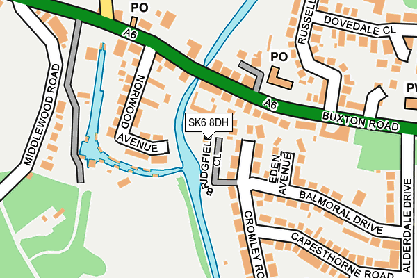 SK6 8DH map - OS OpenMap – Local (Ordnance Survey)
