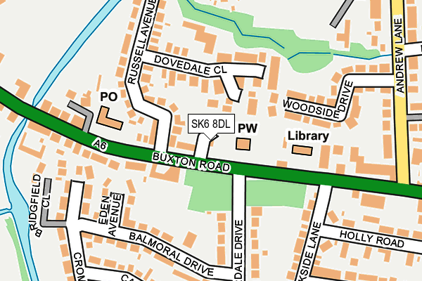 SK6 8DL map - OS OpenMap – Local (Ordnance Survey)