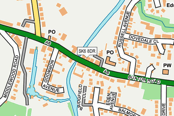 SK6 8DR map - OS OpenMap – Local (Ordnance Survey)