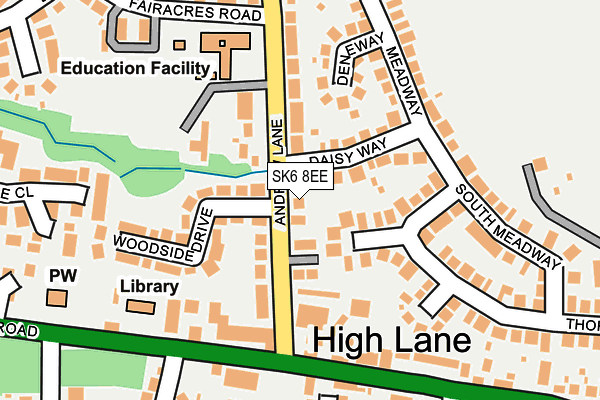 SK6 8EE map - OS OpenMap – Local (Ordnance Survey)