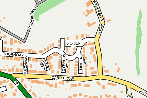 SK6 8ER map - OS OpenMap – Local (Ordnance Survey)