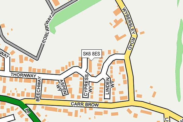 SK6 8ES map - OS OpenMap – Local (Ordnance Survey)