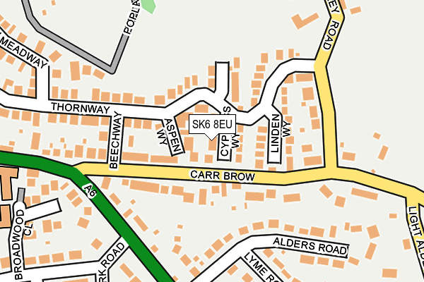 SK6 8EU map - OS OpenMap – Local (Ordnance Survey)
