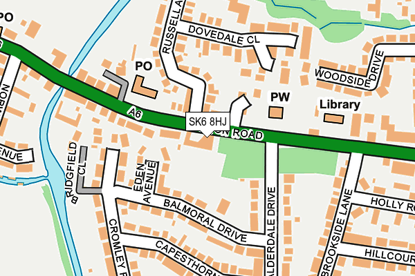 SK6 8HJ map - OS OpenMap – Local (Ordnance Survey)