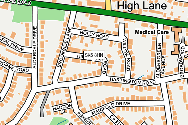 SK6 8HN map - OS OpenMap – Local (Ordnance Survey)