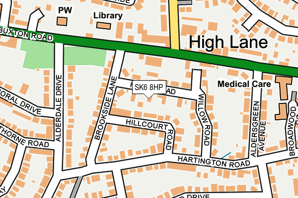 SK6 8HP map - OS OpenMap – Local (Ordnance Survey)