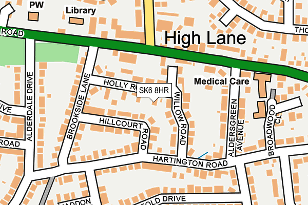 SK6 8HR map - OS OpenMap – Local (Ordnance Survey)