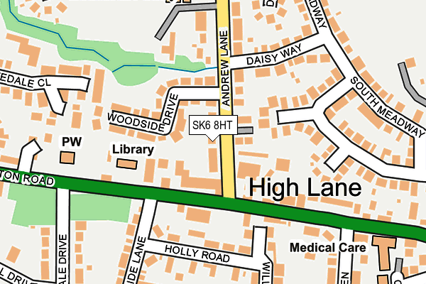 SK6 8HT map - OS OpenMap – Local (Ordnance Survey)
