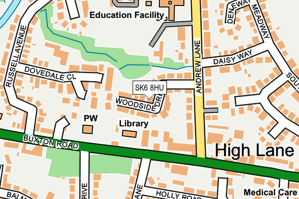 SK6 8HU map - OS OpenMap – Local (Ordnance Survey)