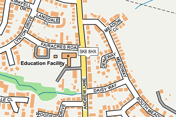 SK6 8HX map - OS OpenMap – Local (Ordnance Survey)