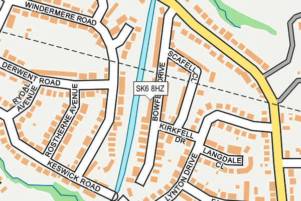 SK6 8HZ map - OS OpenMap – Local (Ordnance Survey)