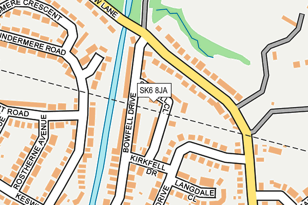 SK6 8JA map - OS OpenMap – Local (Ordnance Survey)