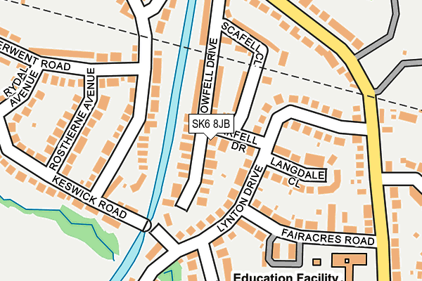 SK6 8JB map - OS OpenMap – Local (Ordnance Survey)