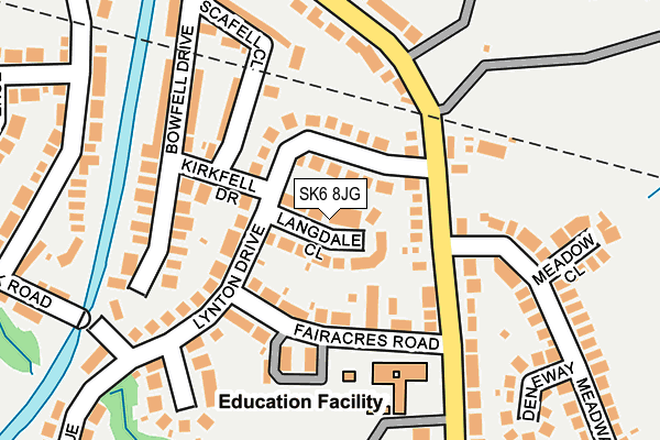 SK6 8JG map - OS OpenMap – Local (Ordnance Survey)