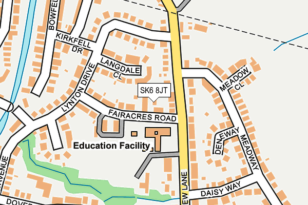 SK6 8JT map - OS OpenMap – Local (Ordnance Survey)